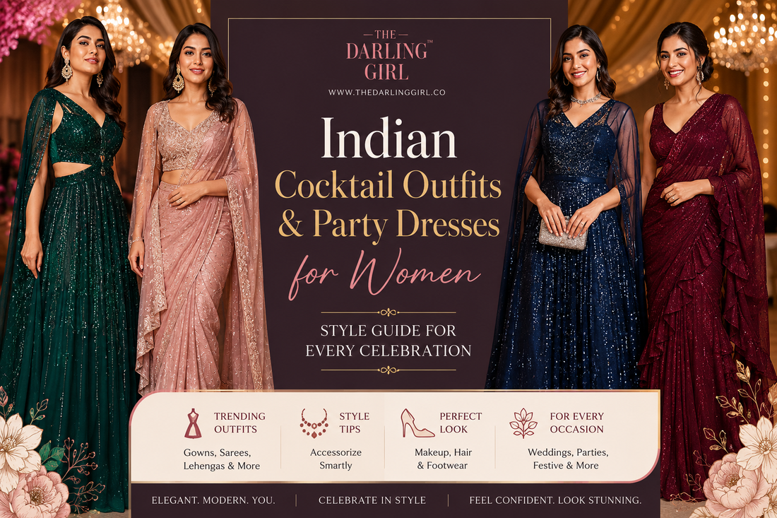 Indian Cocktail Outfits & Party Dresses for Women: Style Guide for Every Celebration