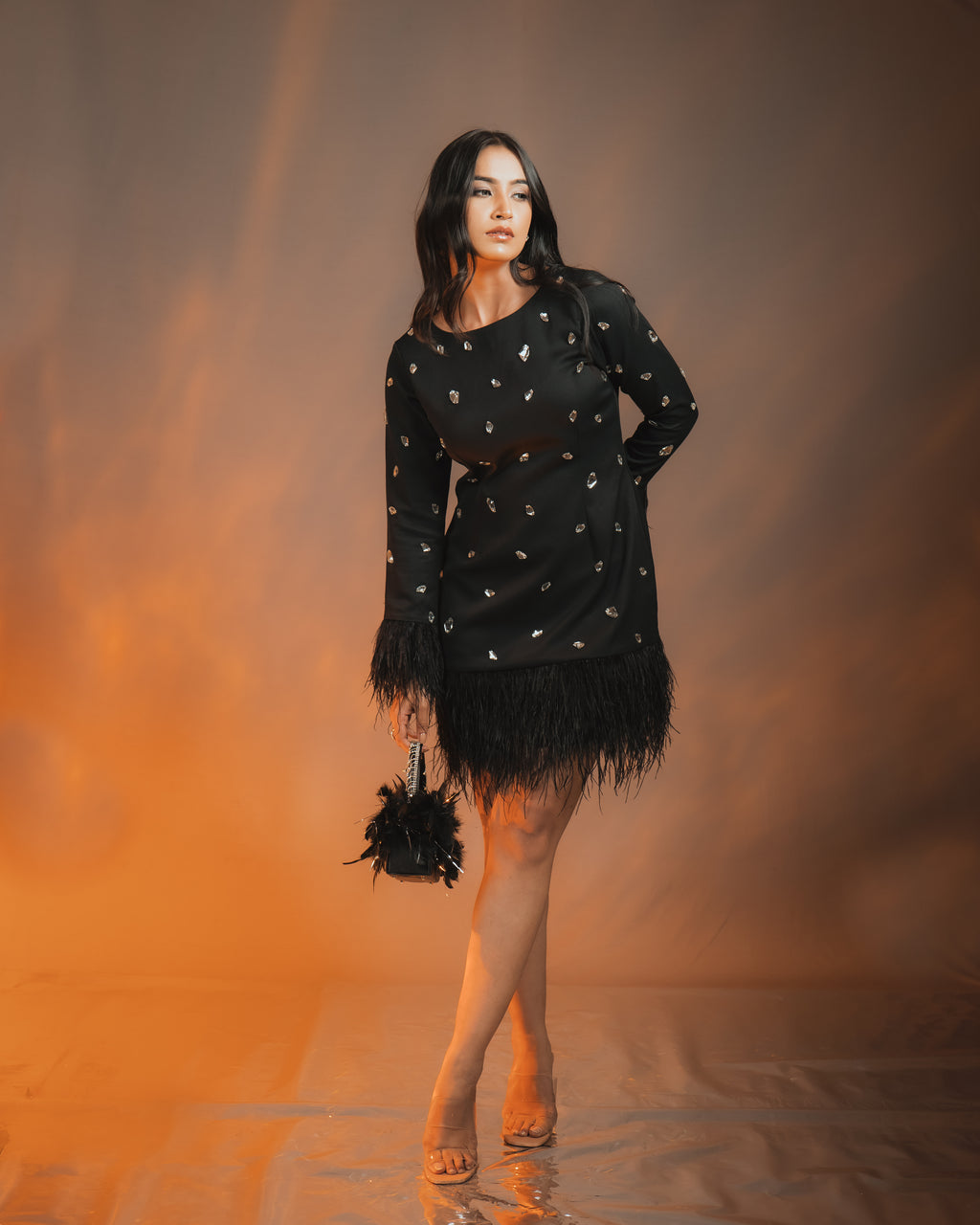 Starlight Fur Dress