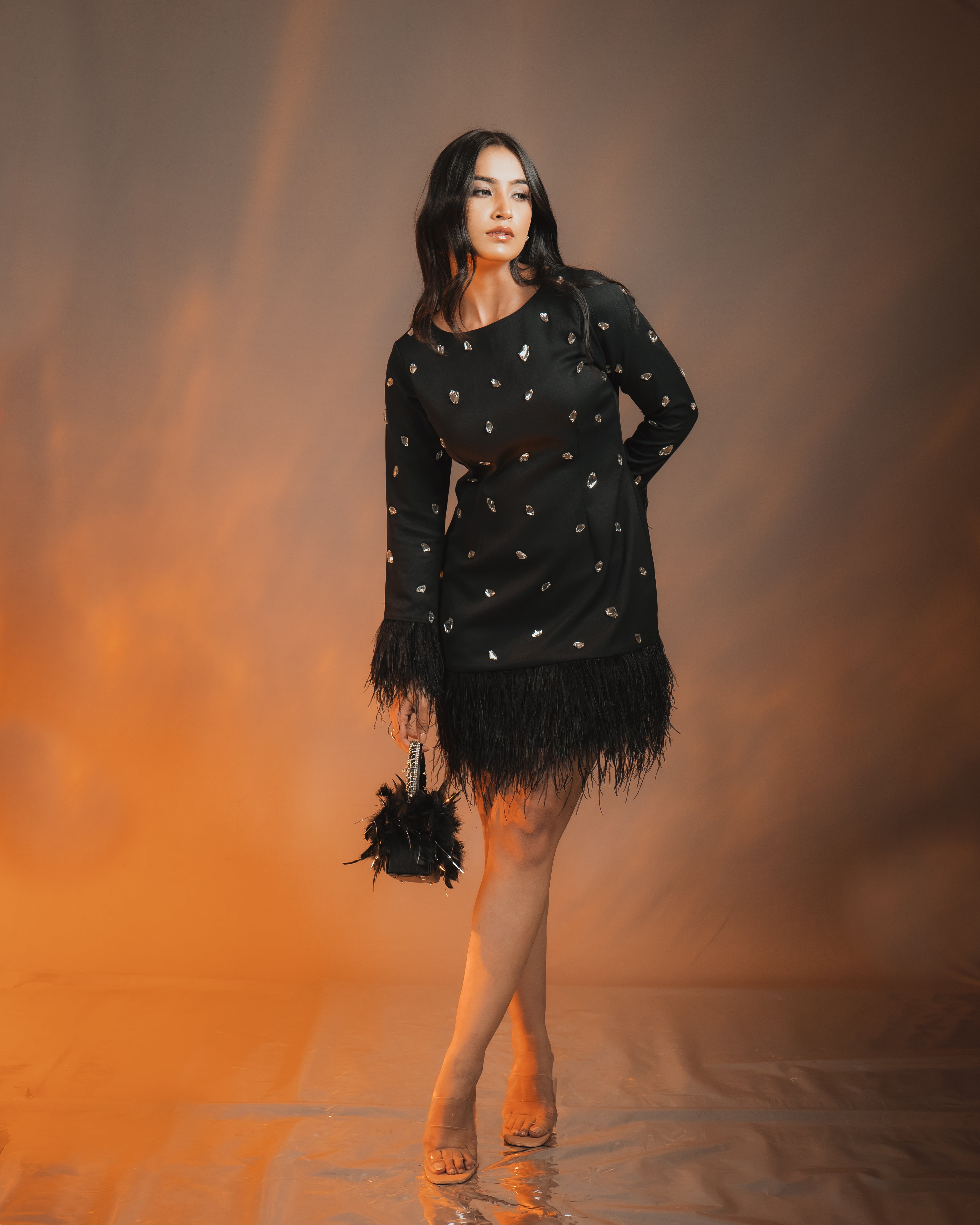Starlight Fur Dress