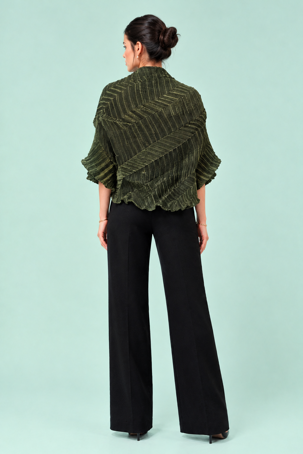Green Cinched Top